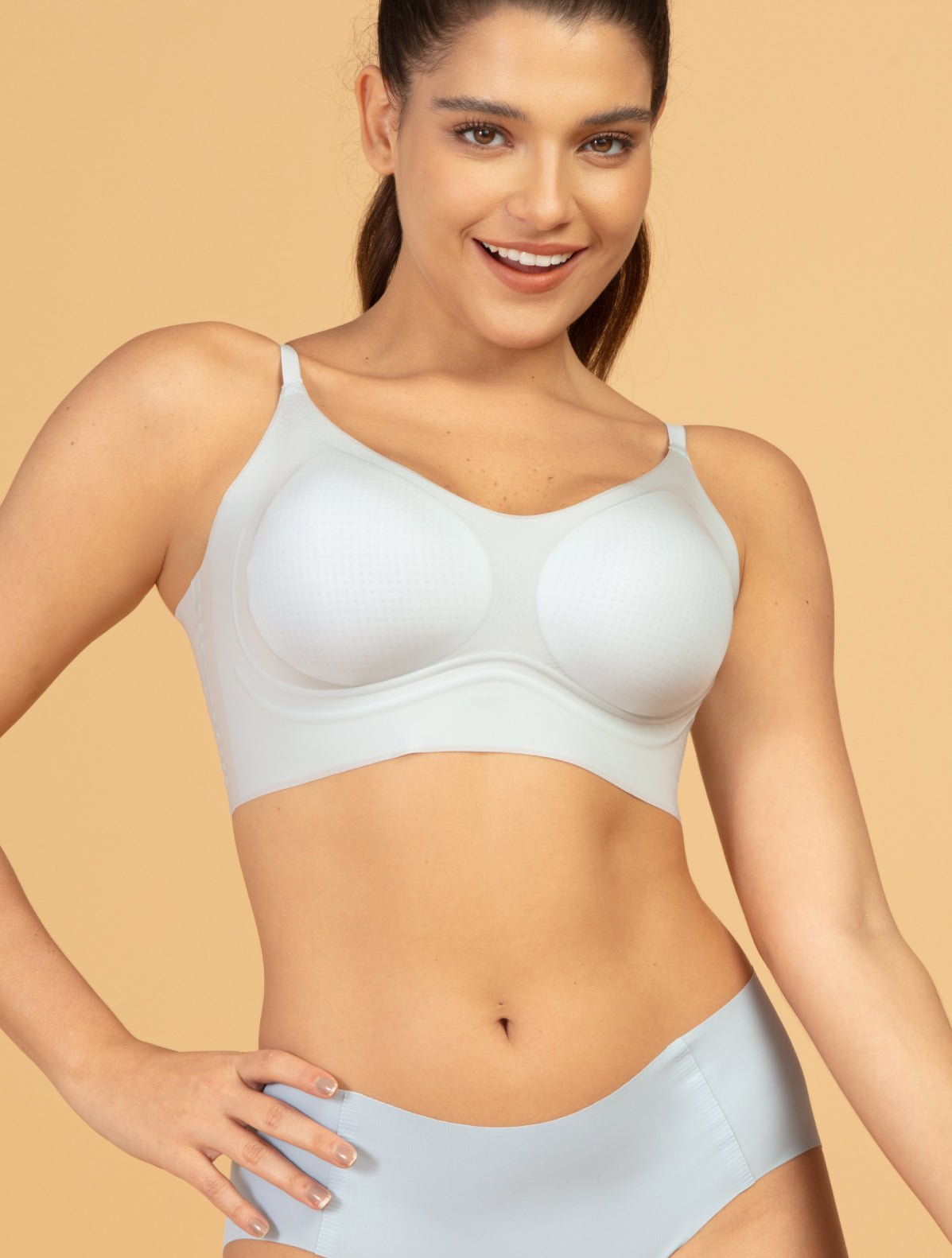 Koton Damen Sport-BH Spaghetti-Träger – Orange, Größe M, Maschinenwaschbar