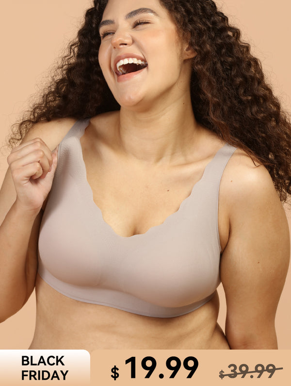 Airlite Breathable Seamless Bra with Scallop Edges