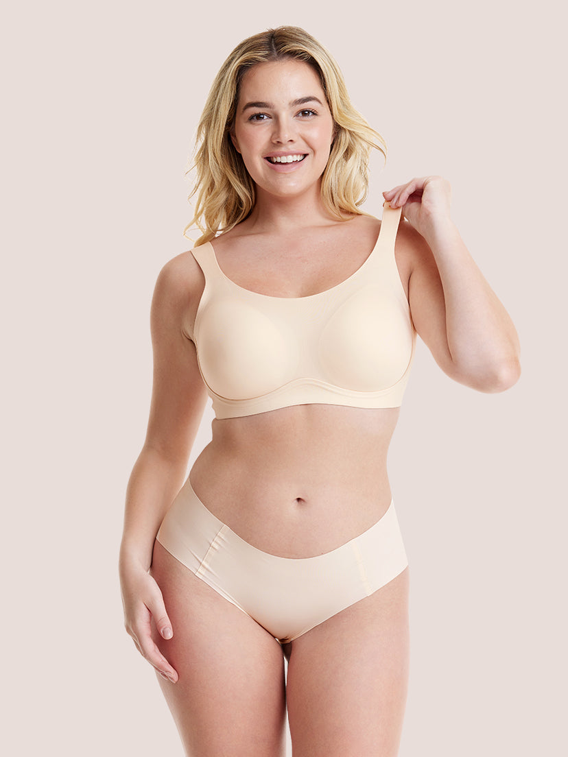 COMFELIE Seamless Bra Wireless Full Coverage Bralette with Support