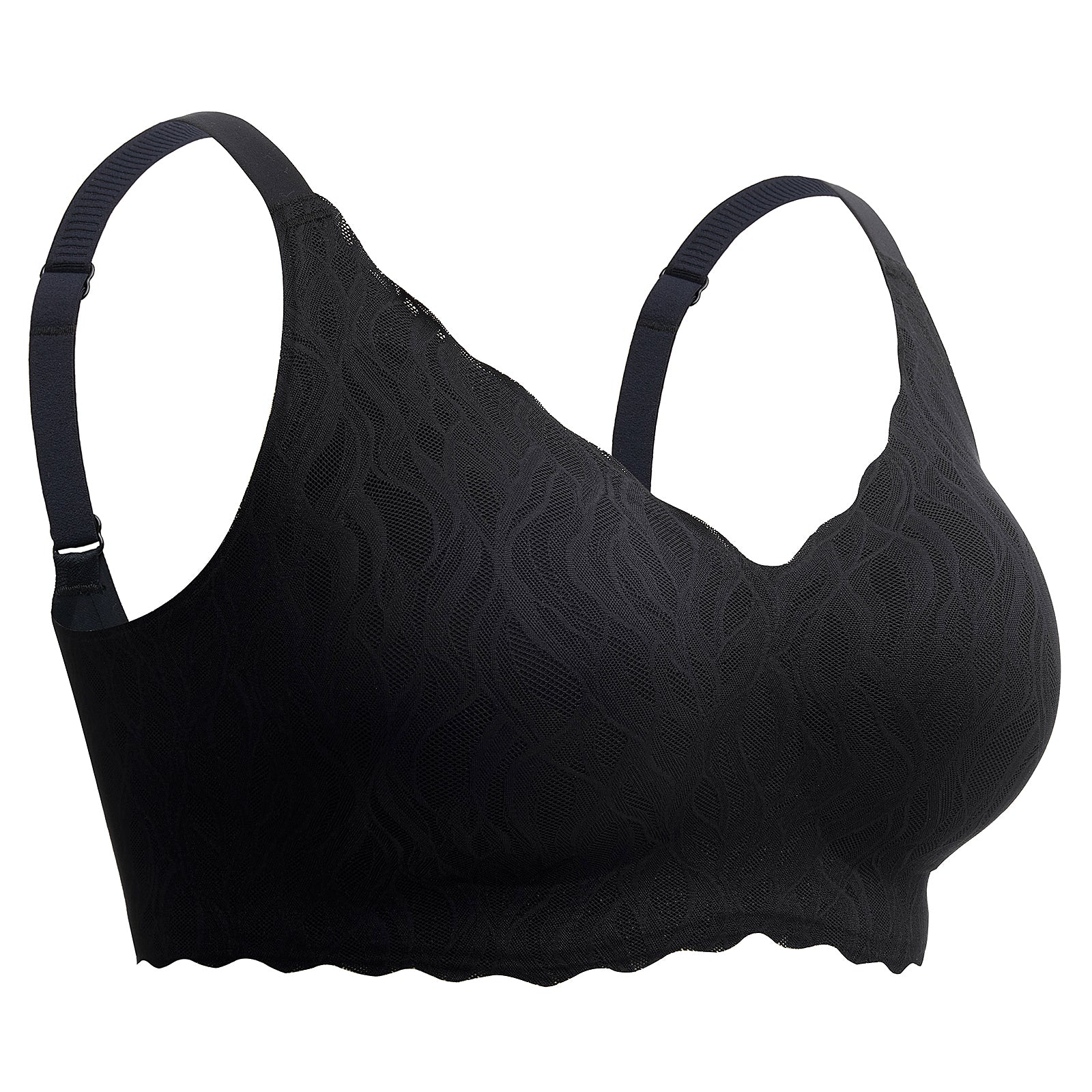 Classic Stretch Lace Wireless Seamless V-Neck Bra