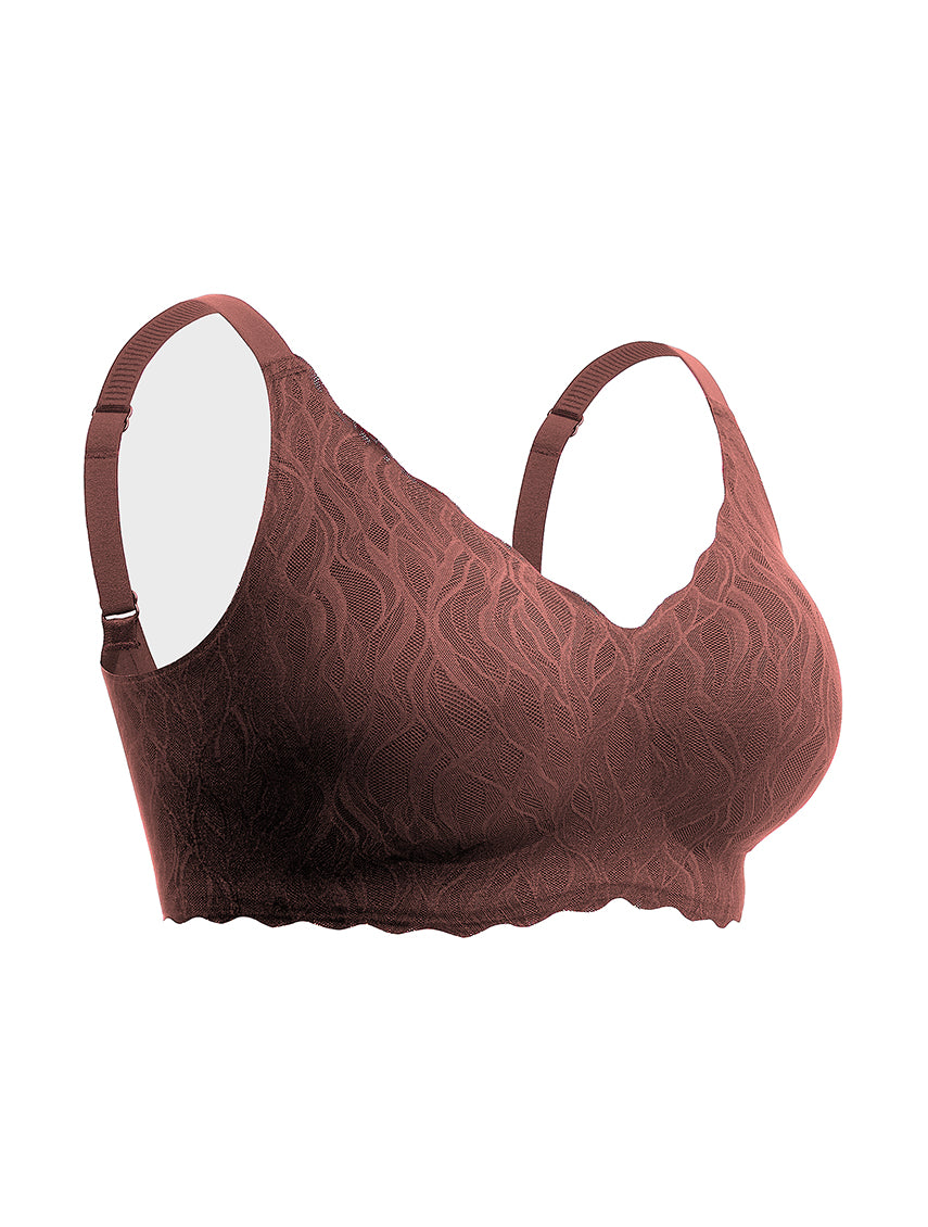 Classic V-Neck Stretch Lace Wireless Seamless Bra