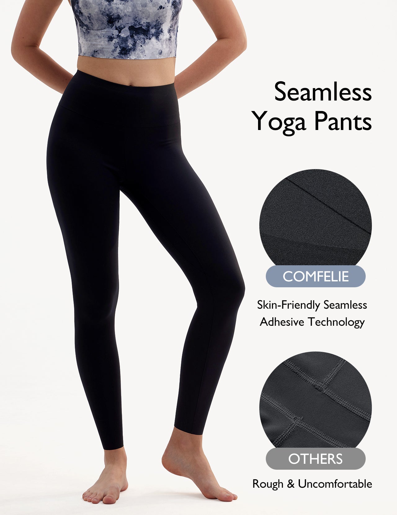 Seamless Serenity Leggings for Workout Black – Comfelie