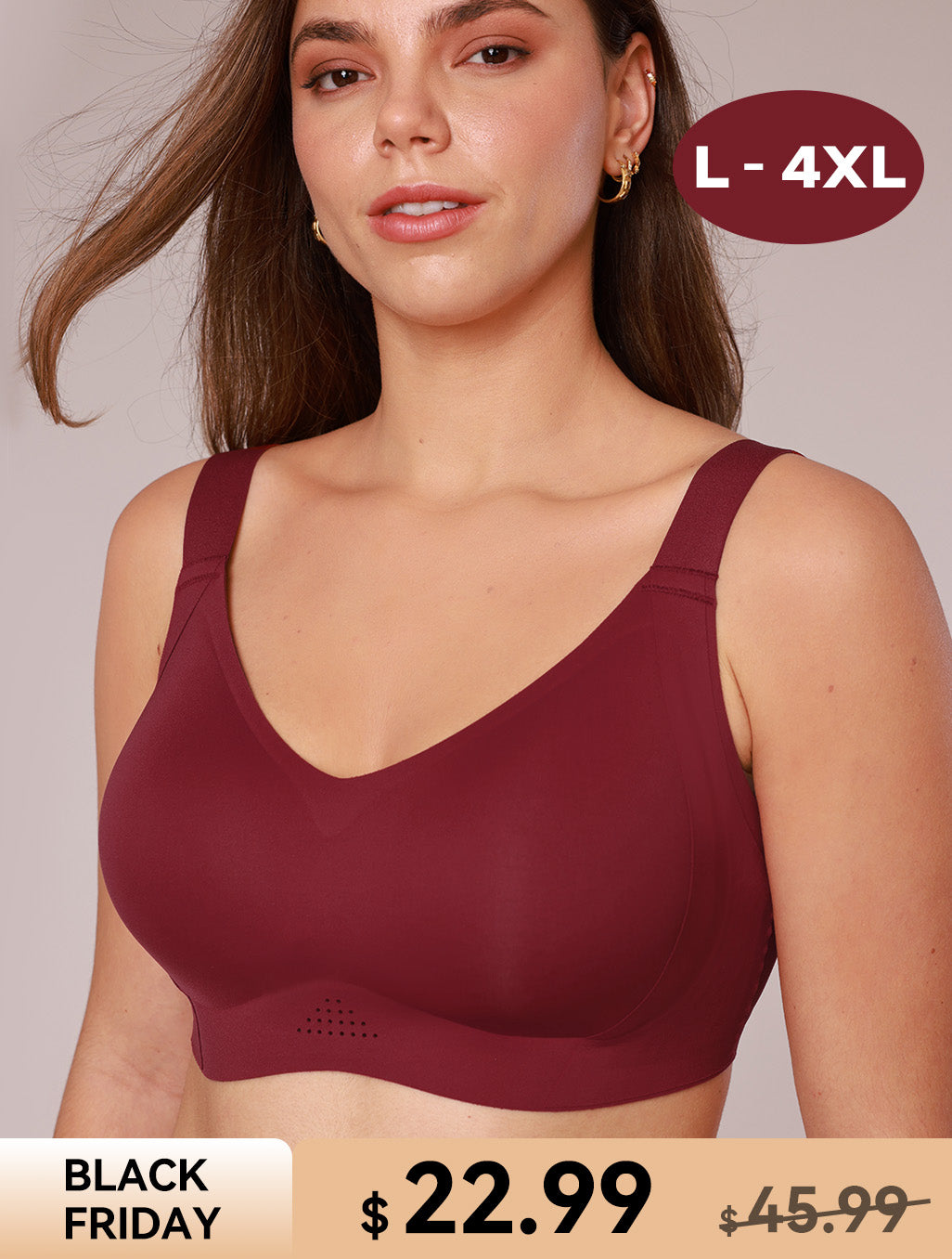 Nano Soft Full Coverage Wireless Bra for Large Breasts