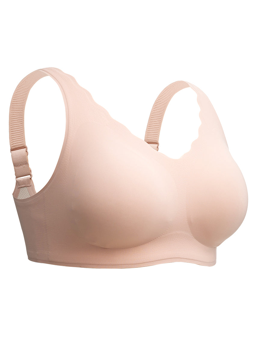 Cloud Soft Breathable Bra with Seamless Scallop Edges