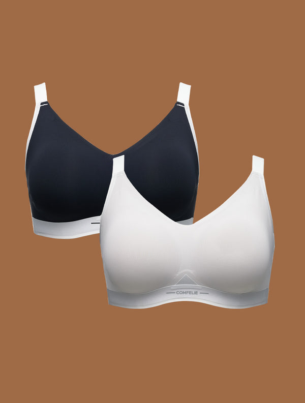 Airlite Color Block V-Neck Everyday Bra(2 Pack)