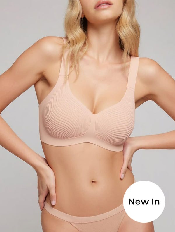 Soft V-Neck Minimizer Wireless Bra