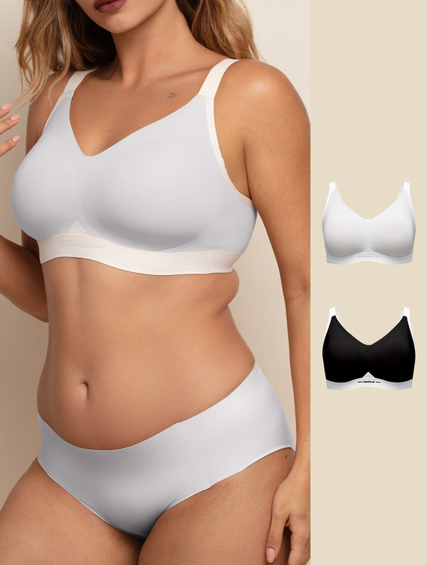 Airlite Color Block V-Neck Everyday Bra(2 Pack)