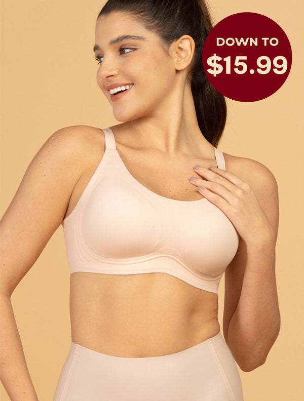 Airlite Breathable Wireless Bra with Vertical Stripes