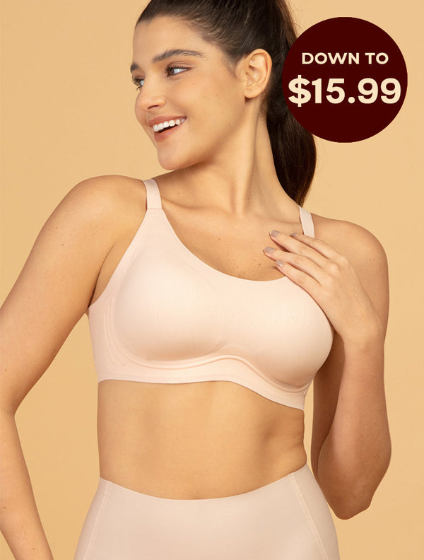 Airlite Breathable Wireless Bra with Vertical Stripes