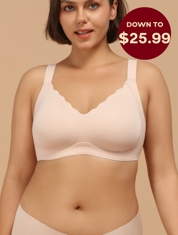 Airlite Plunge Bra with Scallop Edges