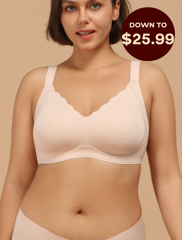 Airlite Plunge Bra with Scallop Edges