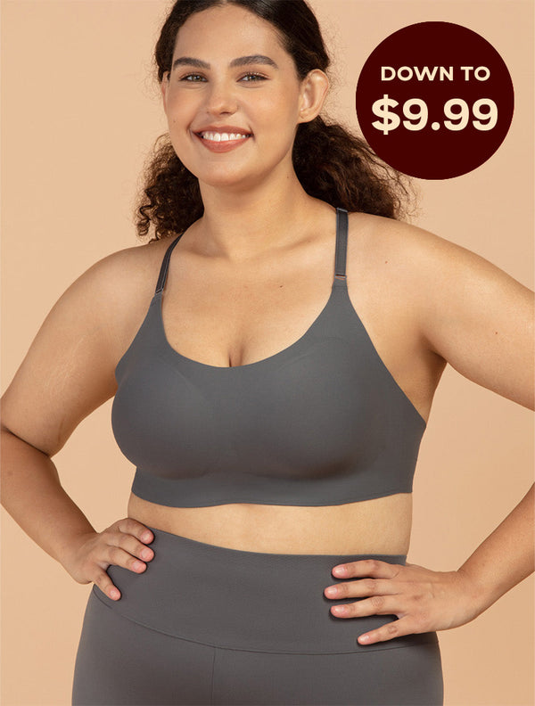Aero Poise Contrast Color Cross Back Sports Bra