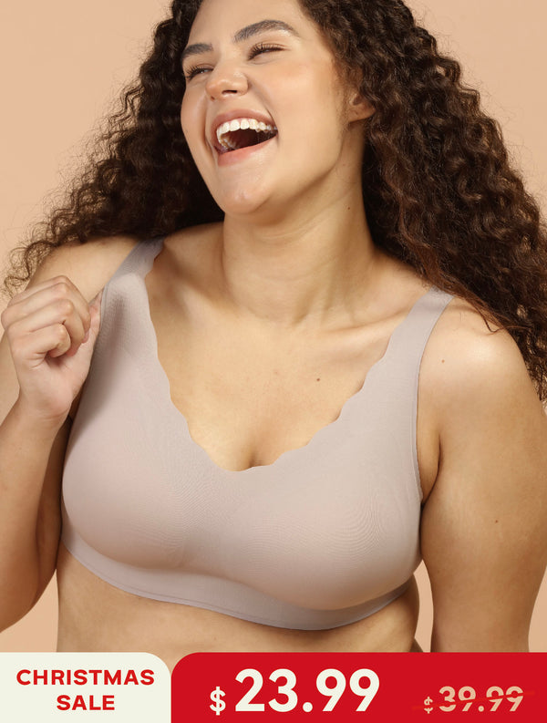 Airlite Breathable Seamless Bra with Scallop Edges