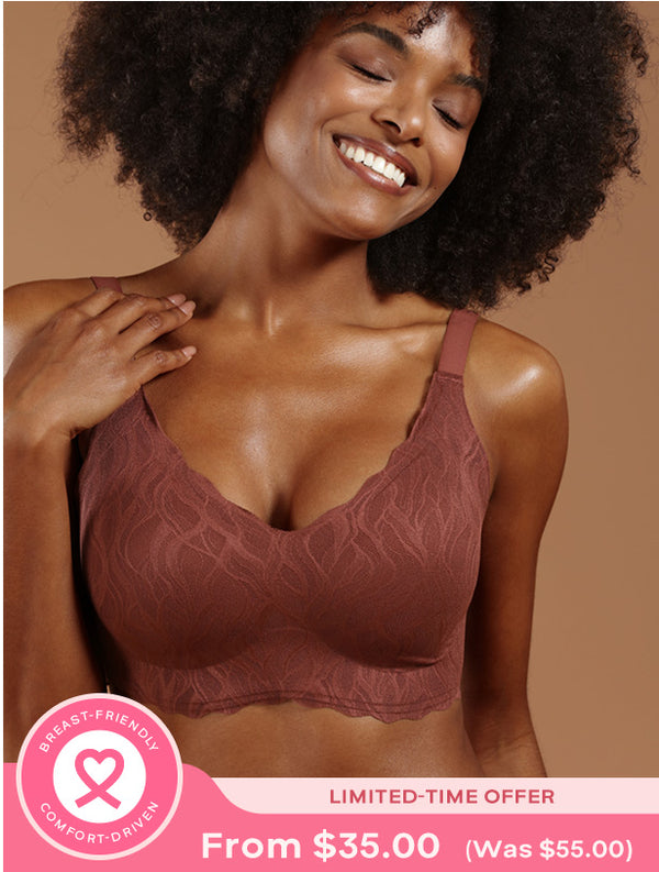 Classic V-Neck Stretch Lace Wireless Seamless Bra