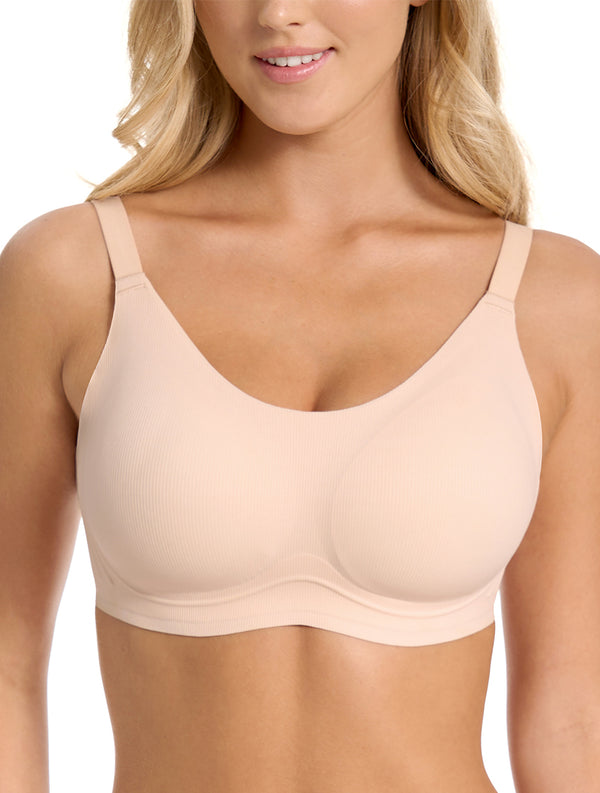 Cloud Soft Breathable Spaghetti Bra with Vertical Stripes