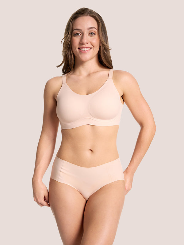 Cloud Soft - Breathable Spaghetti Bra with Vertical Stripes