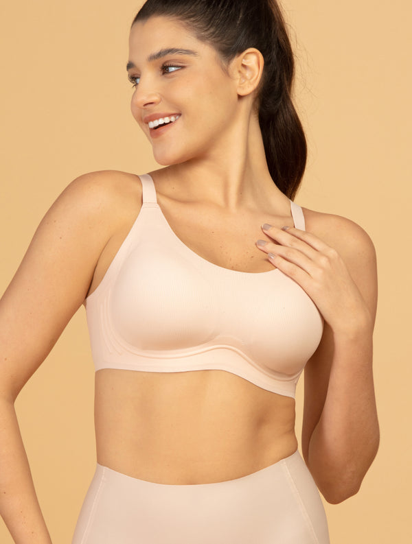 Airlite Breathable Wireless Bra with Vertical Stripes