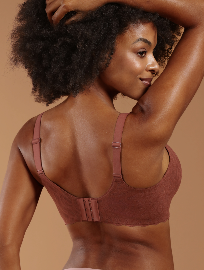 Classic Stretch Lace Wireless Seamless V-Neck Bra