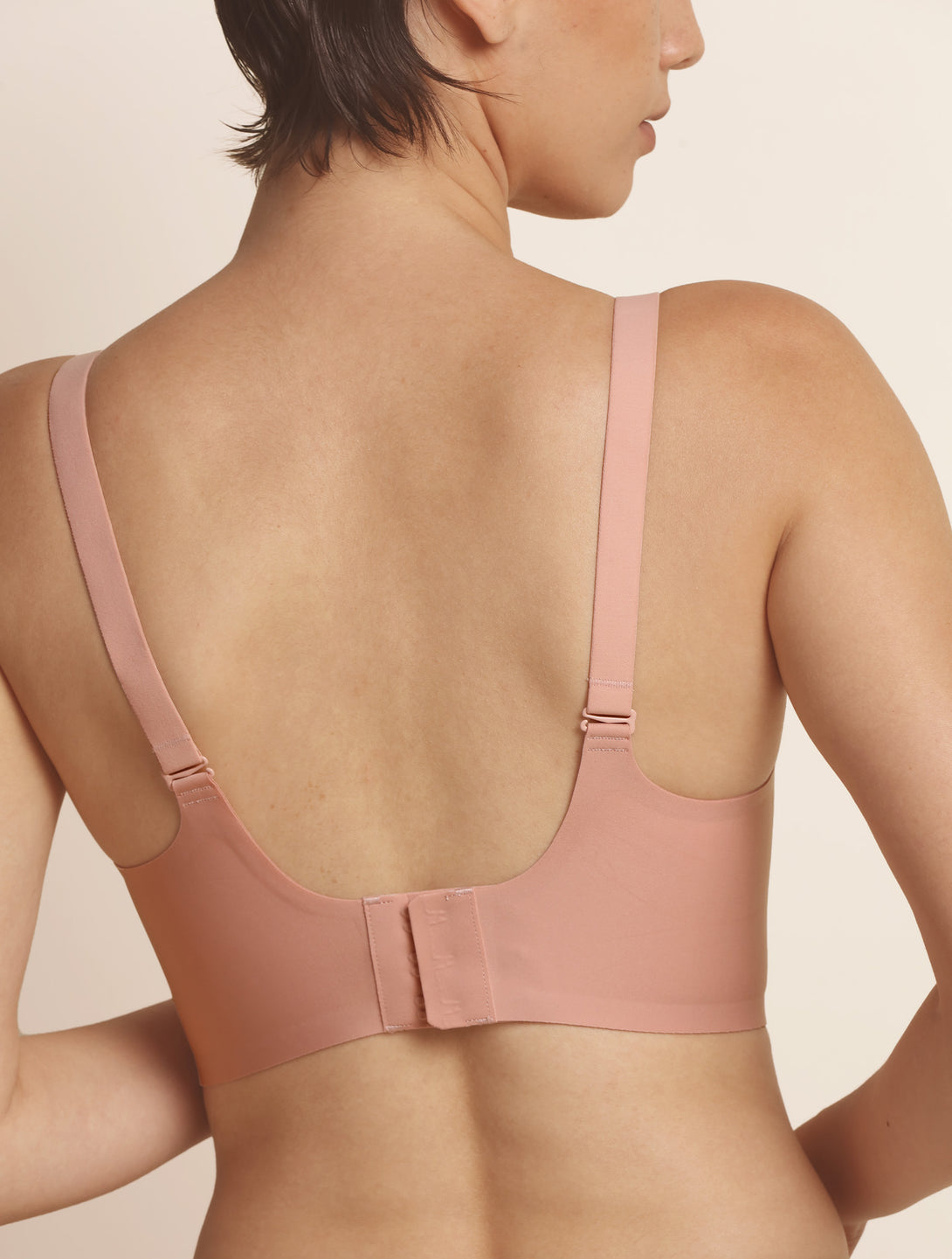 Comfelie Wireless Seamless Soft V-Neck Bra red