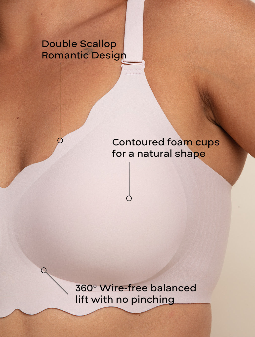 Collosal Bra Comfelie®Comfortable Bra with Double Scallop Design