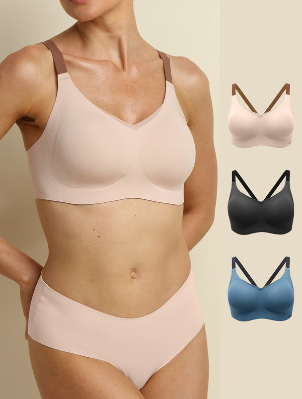 Zero Gravity Sculpt Plunge Mesh Bra(3 Pack)