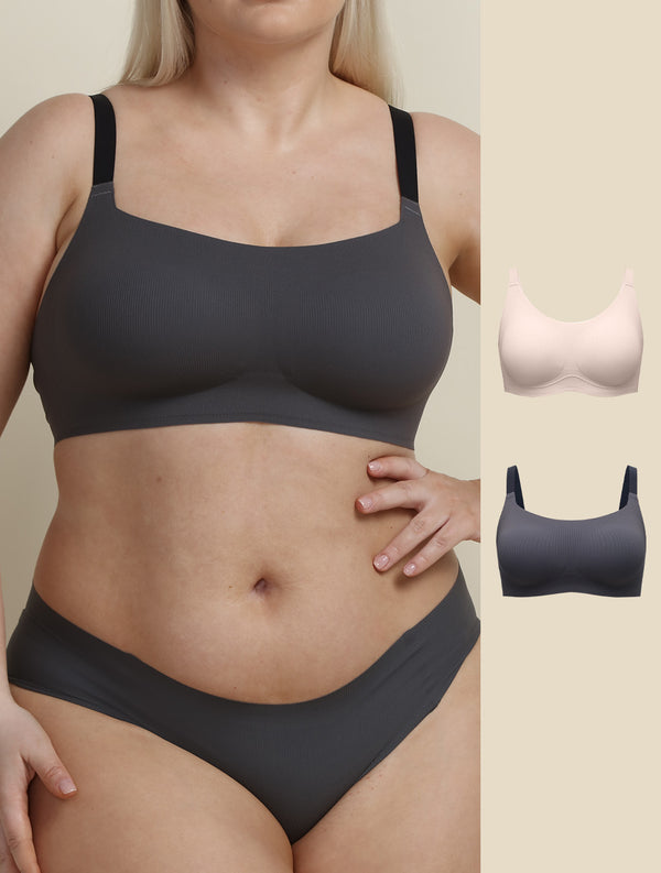 Airlite Breathable Wireless Bra with Vertical Stripes(2 Pack)