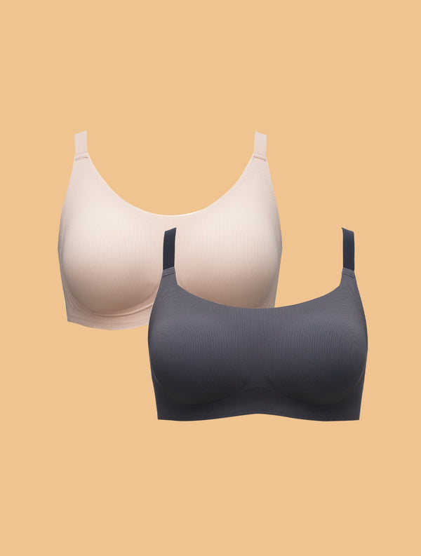 Airlite Breathable Wireless Bra with Vertical Stripes(2 Pack)