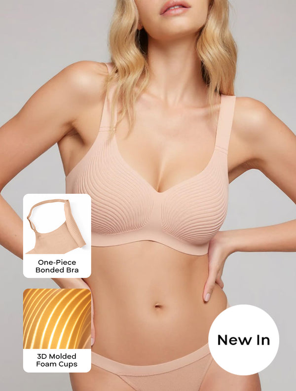 Soft V-Neck Minimizer Wireless Bra